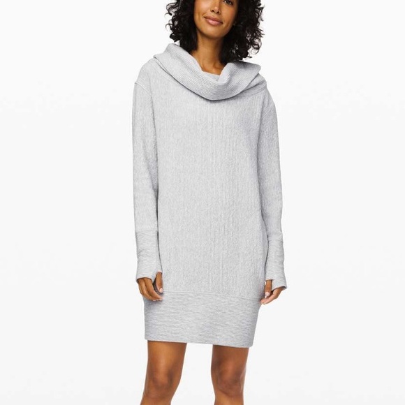 Lululemon Women's Along The Way Dress Heathered Core Ultra Light Grey Size Small - Picture 3 of 9
